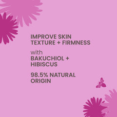 Aplicación suave del sérum Burt’s Bees con Bakuchiol e hibisco para textura más lisa