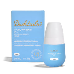 Botella Nude Oil de Bushbalm para hidratación suave y beneficios estéticos.