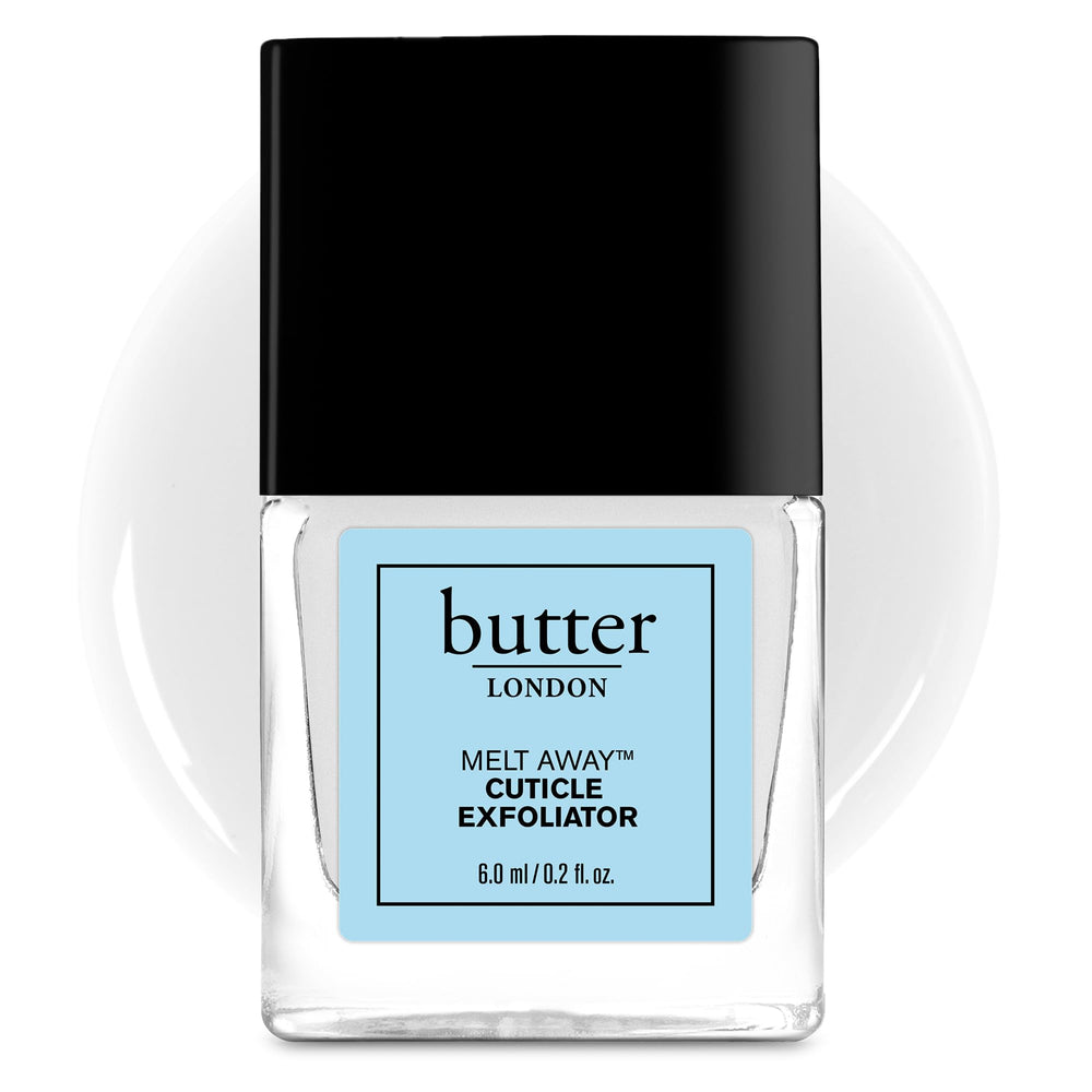 Butter London Melt Away, frasco de exfoliante suaviza cutículas para manicura suave