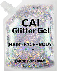 CAI BEAUTY NYC gel brillo facial luna y estrellas para estilo impactante