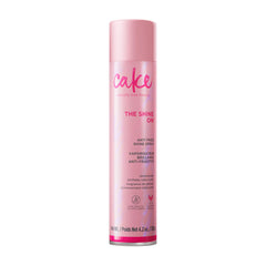 Cake Beauty The Shine On spray: botella vertido para brillo intenso y control del frizz.