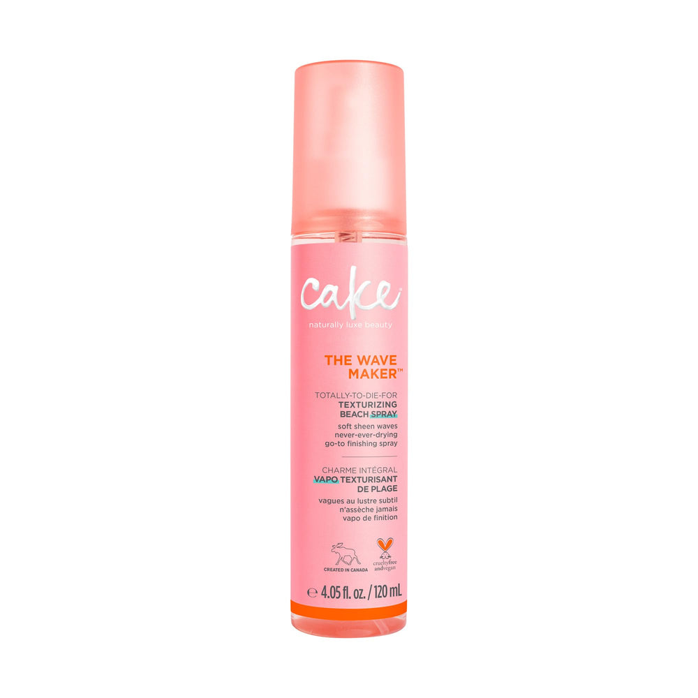Cake Beauty Wave Maker: frasco texturizante para playa con volumen suave.