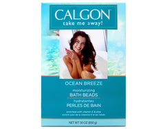 Calgon Brisa Marina, primer plano de perlas brillantes para spa en casa.