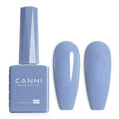 CANNI Esmalte gel azul claro, botella de color para ver el tono real durante la manicura.