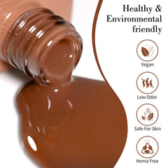 Esmalte Gel CANNI Caramelo Café en botella de color para ver el tono real.