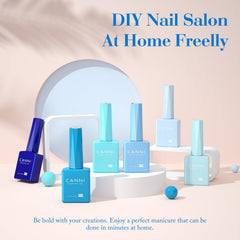 Conjunto CANNI de geles ofrece 6 colores para manicura.
