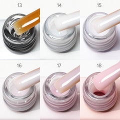 CANNI gel blanco lechoso con acabado limpio para manicura suave.