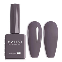 Esmalte gel CANNI gris oscuro con alto brillo para uñas
