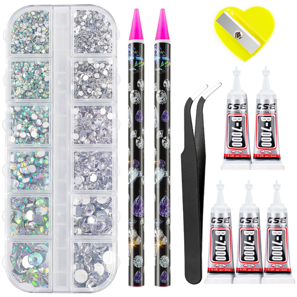 CANVALITE rhinestones crystal AB para uñas con brillo duradero y uso versátil.