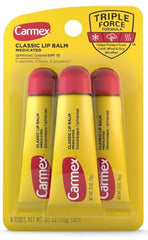 Carmex Balsamo Labial Clasico en trio para labios secos y suaves