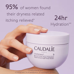 Caudalie manteca corporal vegana, textura cremosa para uso diario