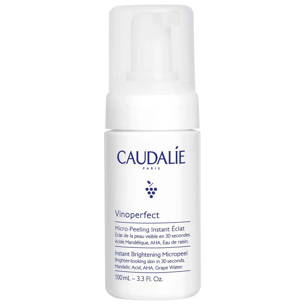 Caudalie Vinoperfect espuma micropeel ilumina la piel al instante tras cada lavado.