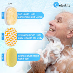 Celestite-cabeza-exfoliante: elimina impurezas superficiales para una piel más fresca.