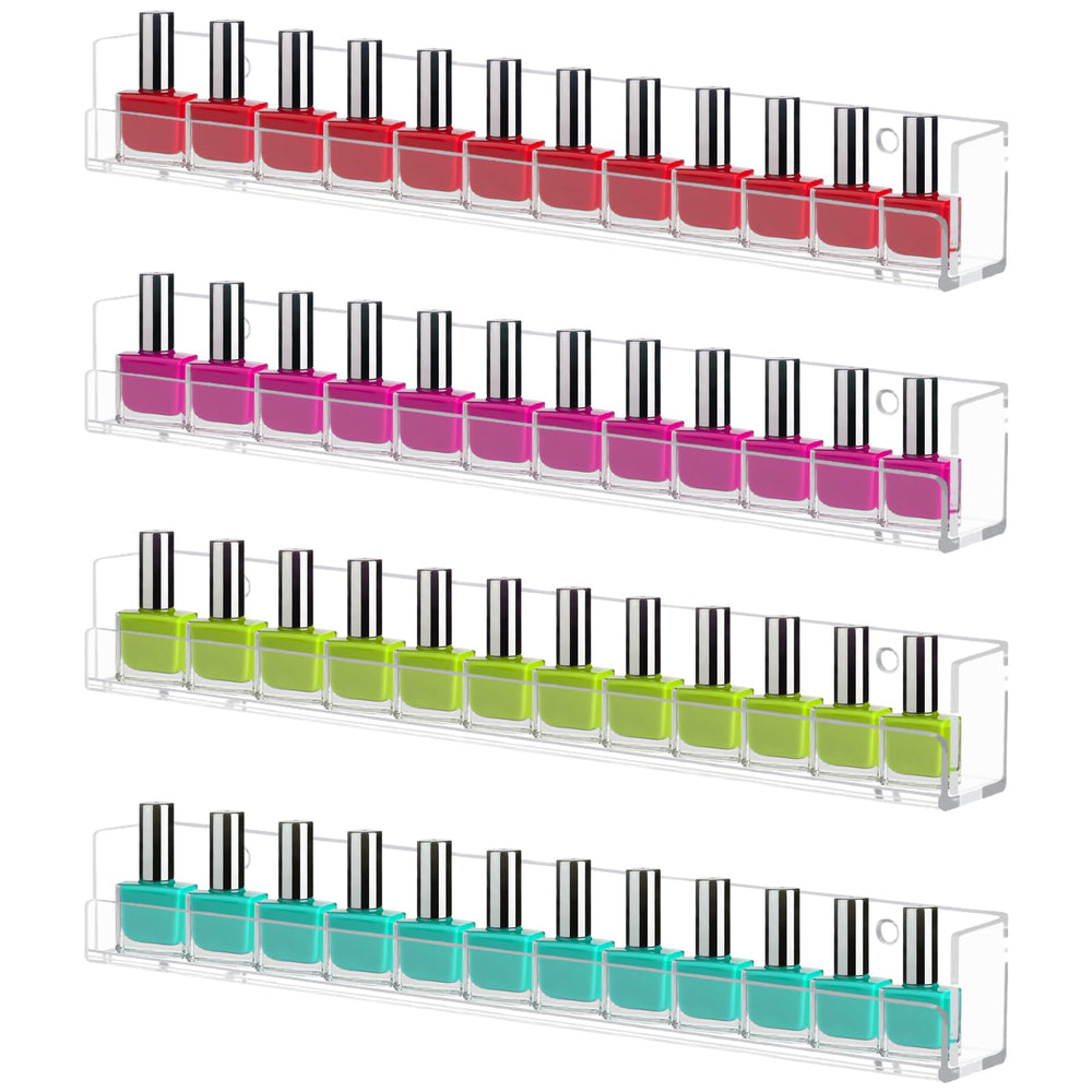 Cerpourt estante de pared acrílico para esmaltes: exhibe tu colección con claridad.