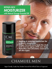CHAMUEL MEN manteca de shea aporta nutrición y suavidad.
