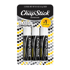 ChapStick Classic Original, tres tubos visibles para hidratación diaria