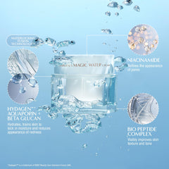 Textura gel suave de Crema Agua Mágica para una sensación refrescante y rápida absorción.