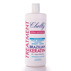 Chelly Keratina Brasileña Superior: botella lista para tratamiento profesional que suaviza y da brillo.