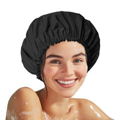 CHFONG capucha de ducha doble capa para mujer protege el cabello durante la ducha