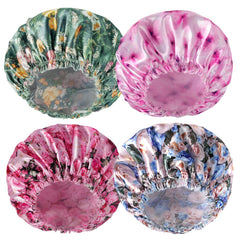 Gorra de ducha CHFONG con estampas florales protege el cabello durante la ducha.