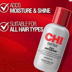 CHI Infusión de Seda: textura ligera lista para aplicar y peinar sin grasa.