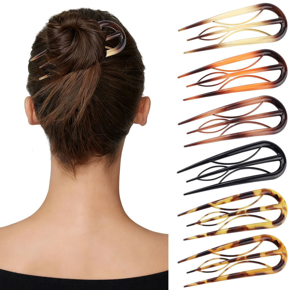CHLINS pinzas en forma de U con dientes internos ofrecen sujeción estable para peinados duraderos.