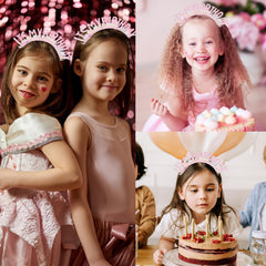 Accesorio de fiesta rosa con destellos para completar el look