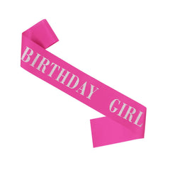 CIEHER banda de cumpleaños 67 pulgadas rosa brillo, ideal para fotos