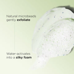 Clarins aplicación diaria con dosis pequeña en rostro y cuello para limpieza suave.