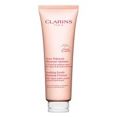 Clarins limpiador espumoso suave en botella, limpieza suave para piel seca