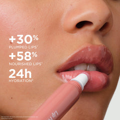 Textura enriquecida con manteca de karité para labios nutridos.
