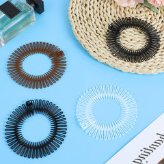 Classicseali diadema circular con dientes blanco para recogidos rápidos