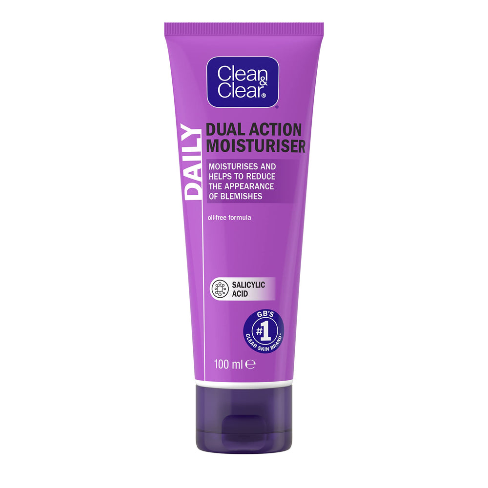 Clean & Clear envase-botella Acción Dual con hidratación suave que ayuda a prevenir imperfecciones.