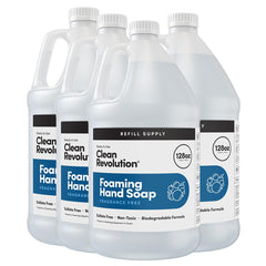 Envase Clean Revolution con espuma cremosa para manos.