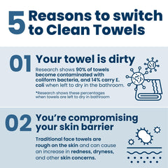 Clean Skin Club - toallas faciales desechables ultr suaves para piel sensible