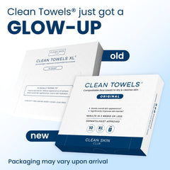 CLEAN SKIN CLUB toallas faciales secas XL para higiene higiénica diaria.