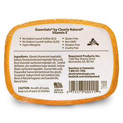 Presentación del jabón Clearly Natural Essentials, ideal para uso diario y cuidado de la piel.