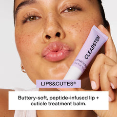 CLEARSTEM Lips&CUTES cuidado de cutículas con bálsamo 2 en 1 para uñas suaves.