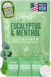 CLEVERFY tabletas de ducha con eucalipto, empaque atractivo para regalo de Pascua.