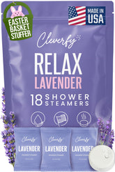 CLEVERFY tabletas ducha lavanda, empaque elegante ideal regalo y spa en casa.