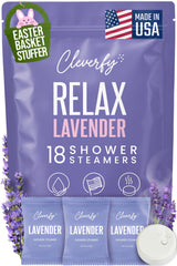 CLEVERFY tabletas ducha lavanda, empaque elegante ideal regalo y spa en casa.