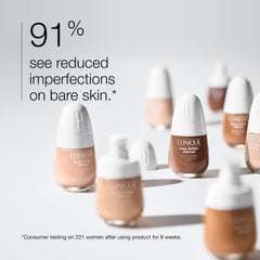 Textura satinada de Clinique Even Better Clinical Serum Foundation para un acabado natural