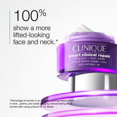 Clinique Smart Clinical Repair, textura crema enriquecida con péptidos e hialuronato para hidratación duradera.