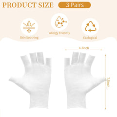 Guantes Clofiak de algodón 100% que favorecen la absorción de crema.