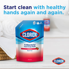 Frasco con aroma a fresa de jabón para manos Clorox.