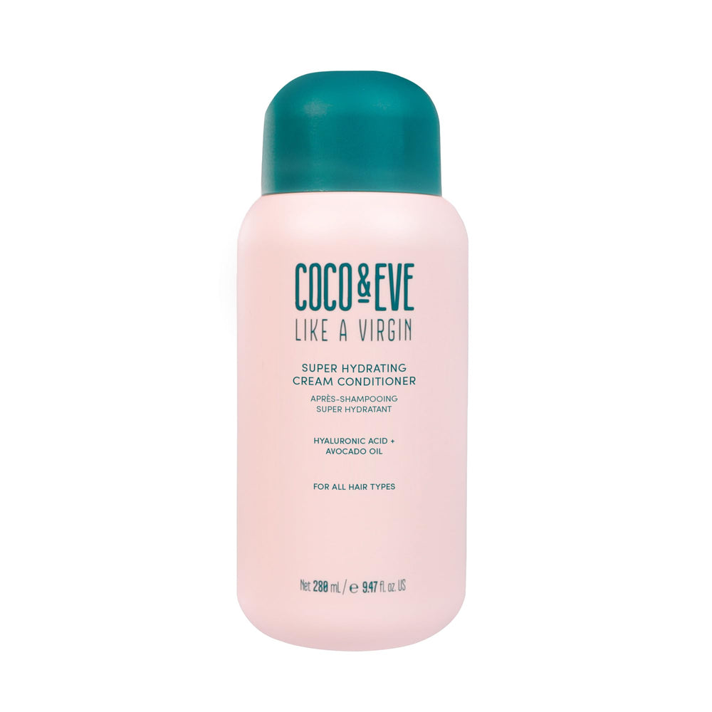 Coco & Eve Como una Virgen: botella del acondicionador para hidratación instantánea sin peso.