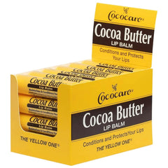Cococare bálsamo labial barrita amarilla para hidratación suave.