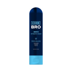 Code Bro Lavado íntimo para hombres en botella, higiene diaria.