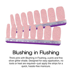 Color Street Blushing en Flushing, acabado brillo rosa para detalles luminosos