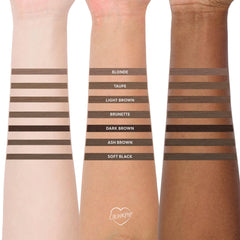 ColourPop Brow Boss resistente al agua para cejas definidas bajo lluvia.